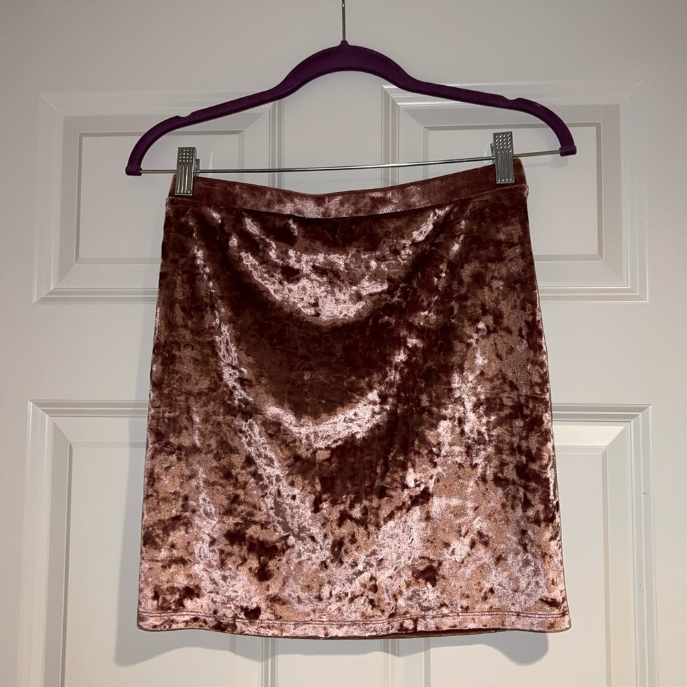 Velvet Mini Skirt